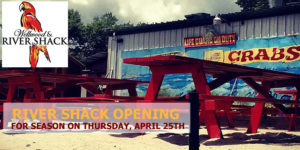 The River Shack is opening for the season on Thursday, April 25th